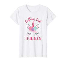 Load image into Gallery viewer, Unicorn 13th Birthday Outfit, 13th Birthday Girl Shirt