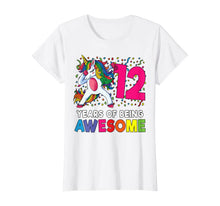 Load image into Gallery viewer, 12th Birthday Dabbing Unicorn Party Gift 12 Years Old Girls T-Shirt