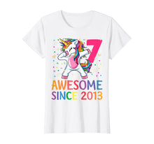 Load image into Gallery viewer, 7 Years Old 7th Birthday Unicorn Dabbing Shirt Girl Party T-Shirt