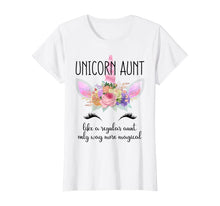 Load image into Gallery viewer, Cute Unicorn Birthday Gift T Shirt for Auntie Unicorn Aunt