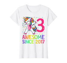 Load image into Gallery viewer, 3 Years Old 3rd Birthday Unicorn Dabbing Shirt Girl Party T-Shirt