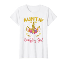 Load image into Gallery viewer, Auntie Of The Birthday Girl Party Outfit Unicorn Matching T-Shirt