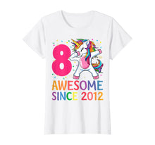 Load image into Gallery viewer, 8 Years Old 8th Birthday Unicorn Dabbing Shirt Girl Party T-Shirt