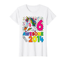 Load image into Gallery viewer, 6th Birthday Dabbing Unicorn Party Gift For 6 Years Old Girl T-Shirt