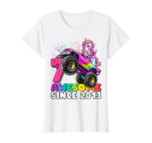 Load image into Gallery viewer, Awesome Since 2013 Unicorn Monster Truck 7th Birthday Gift T-Shirt