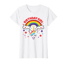 Load image into Gallery viewer, Birthday Girl Unicorn Tshirt: Happy B-day Rainbow Party Gift