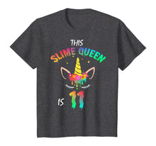 Load image into Gallery viewer, This Slime Queen Is 11-11th Birthday Girl Unicorn and Slime T-Shirt