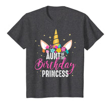 Load image into Gallery viewer, Aunt Of The Birthday Princess Aunt Gift Unicorn Birthday T-Shirt