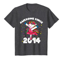 Load image into Gallery viewer, Awesome Since 2014 Ballerina Unicorn Birthday Rainbow Girls T-Shirt