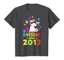 Load image into Gallery viewer, Kids Seven 7 Years Old Cute Unicorn Birthday Awesome Since 2013 T-Shirt