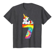 Load image into Gallery viewer, 7th Birthday Unicorn Shirt Girls Tie Dye Gift Party Outfit T-Shirt