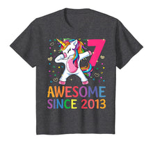 Load image into Gallery viewer, 7 Years Old 7th Birthday Unicorn Dabbing Shirt Girl Party T-Shirt