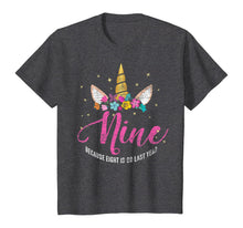 Load image into Gallery viewer, 9 Years Old Birthday Girl Gifts Unicorn 9th Birthday T-Shirt