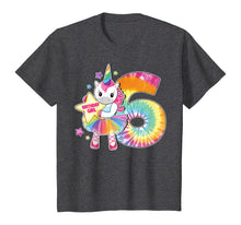 Load image into Gallery viewer, 6th Birthday Unicorn Shirt Gift for Girls Age 6 Tie Dye Tee T-Shirt