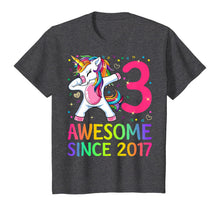 Load image into Gallery viewer, 3 Years Old 3rd Birthday Unicorn Dabbing Shirt Girl Party T-Shirt