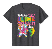 Load image into Gallery viewer, Girls Slime Queen 9 9th Birthday Unicorn T Shirt Gift