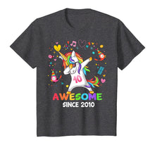 Load image into Gallery viewer, Dabbing Unicorn Awesome Since 2010 - 10th Birthday T-Shirt