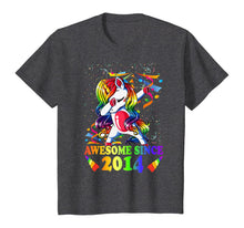 Load image into Gallery viewer, Awesome Since 2014 6th Birthday Unicorn Dabbing Girl Party T-Shirt