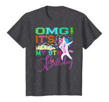 Load image into Gallery viewer, Emoji Unicorn Birthday TShirt For Girls 9 Years Old OMG