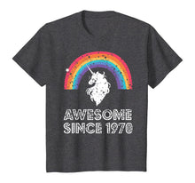 Load image into Gallery viewer, 1970 50th Birthday Gift Unicorn Rainbow 50 Years Old Costume T-Shirt
