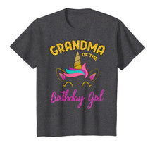 Load image into Gallery viewer, Grandma of the Unicorn Birthday Girl T-Shirt Matching Shirt