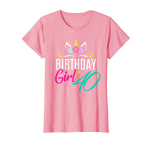Load image into Gallery viewer, Womens Birthday Girl 40 Year Old Gift Cute Unicorn Face 40th Bday T-Shirt