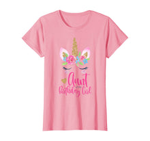 Load image into Gallery viewer, Womens Unicorn Aunt of the Birthday Girl Shirt Matching Party Tee