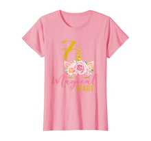 Load image into Gallery viewer, 7 Years Old Birthday Girl Gift Unicorn 7th Birthday T-Shirt