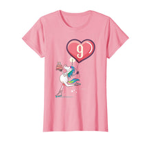 Load image into Gallery viewer, Skating UNICORN 9 year old | 9th Birthday Girl Shirt Gift