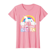 Load image into Gallery viewer, Not Today Satan Rainbow Unicorns Birthday Girl T-Shirt