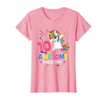 Load image into Gallery viewer, Girls 10th 10yr Birthday Unicorn Dabbing Awesome Since 2010 T-Shirt