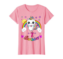 Load image into Gallery viewer, Caticorn 7th seven years Birthday Unicorn Cat Rainbow Shirt T-Shirt
