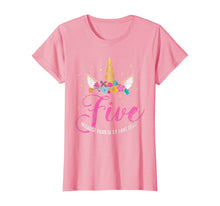 Load image into Gallery viewer, 5 Years Old Birthday Girl Gifts Unicorn 5th Birthday T-Shirt
