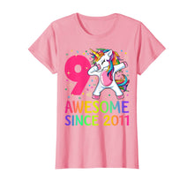 Load image into Gallery viewer, 9 Years Old 9th Birthday Unicorn Dabbing Shirt Girl Party T-Shirt
