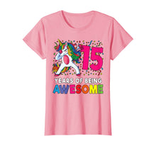 Load image into Gallery viewer, 15th Birthday Dabbing Unicorn Party Gift 15 Years Old Girls T-Shirt