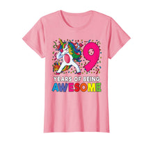 Load image into Gallery viewer, 9th Birthday Dabbing Unicorn Party Gift 9 Years Old Girls T-Shirt