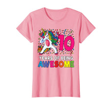 Load image into Gallery viewer, 10th Birthday Dabbing Unicorn Party Gift 10 Years Old Girl T-Shirt