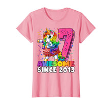 Load image into Gallery viewer, Awesome Since 2013 Flossing Unicorn Tutu 7th Birthday Gift T-Shirt