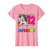 Load image into Gallery viewer, 12th Birthday Dabbing Unicorn Party Gift 12 Years Old Girls T-Shirt