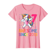 Load image into Gallery viewer, 7 Years Old 7th Birthday Unicorn Dabbing Shirt Girl Party T-Shirt