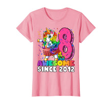 Load image into Gallery viewer, Awesome Since 2012 Flossing Unicorn Tutu 8th Birthday Gift T-Shirt
