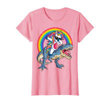 Load image into Gallery viewer, Dabbing Unicorn Dinosaur T rex T shirt Kids Girls Boys Space