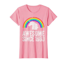 Load image into Gallery viewer, 1980 40th Birthday Gift Unicorn Rainbow 40 Years Old Women T-Shirt