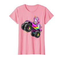 Load image into Gallery viewer, Monster Truck Unicorn Birthday Party Monster Truck Girl Gift T-Shirt