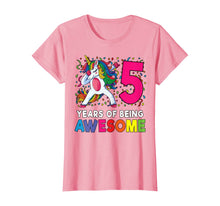Load image into Gallery viewer, 5th Birthday Dabbing Unicorn Party Gift 5 Years Old Girls T-Shirt