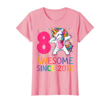 Load image into Gallery viewer, 8 Years Old 8th Birthday Unicorn Dabbing Shirt Girl Party T-Shirt