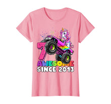 Load image into Gallery viewer, Awesome Since 2013 Unicorn Monster Truck 7th Birthday Gift T-Shirt