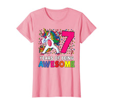 Load image into Gallery viewer, 7th Birthday Dabbing Unicorn Party Gift 7 Years Old Girls T-Shirt