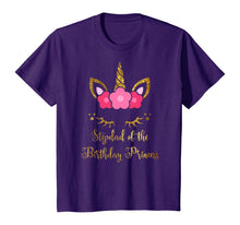 Load image into Gallery viewer, Floral Unicorn Stepdad Of The Birthday Princess T-shirt