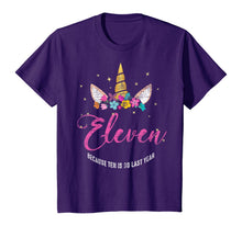 Load image into Gallery viewer, 11 Years Old Birthday Girl Gifts Unicorn 11th Birthday T-Shirt